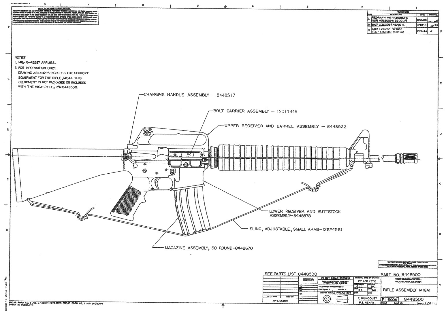 Чертеж автомата м4